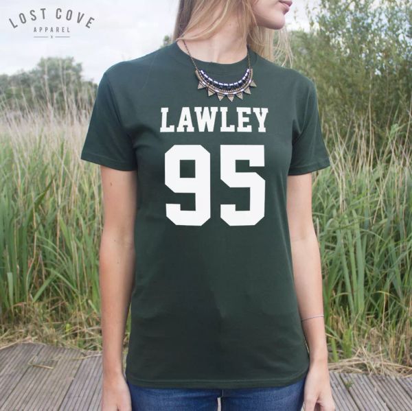 

* lawley 95 t-shirt kian fangirl varsity *, White;black