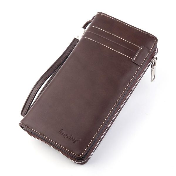 

wallets 2021 men's long leather bifold wallet id card holder clutch checkbook bag purse smart mini slim men, Red;black