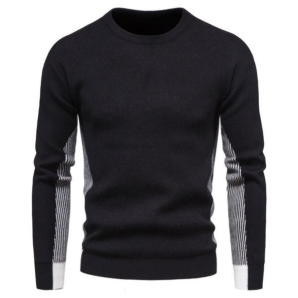 

men's sweaters pyjtrl autumn fashion striped sleeve long sweater ih4x, White;black