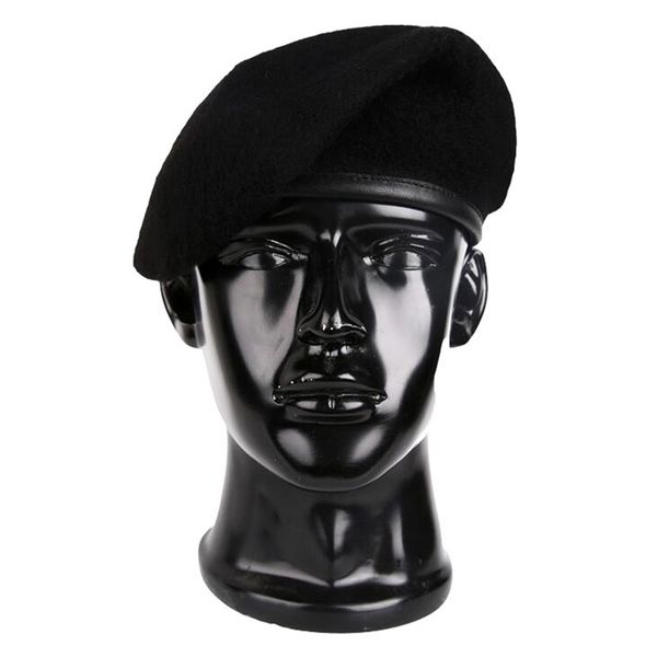 

us army military special forces ranger wool cap hat beret black 210429, Blue;gray