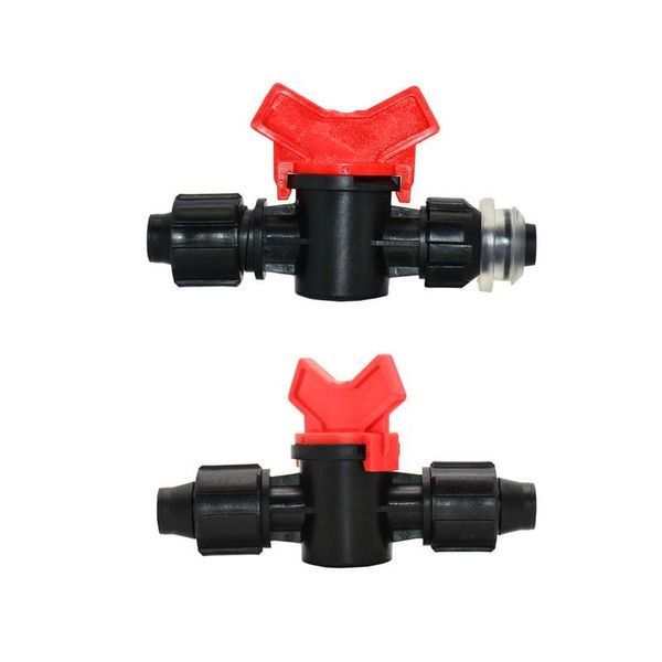 

16mm drip tape water tap connector lock nut 2-way irrigation valve hose repair garden greenhouse for 1pcs watering equipments