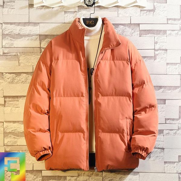 

men's jackets 2021 autumn/winter standing-collar cotton-padded jacket for men and women korean fashion bread, Black;brown