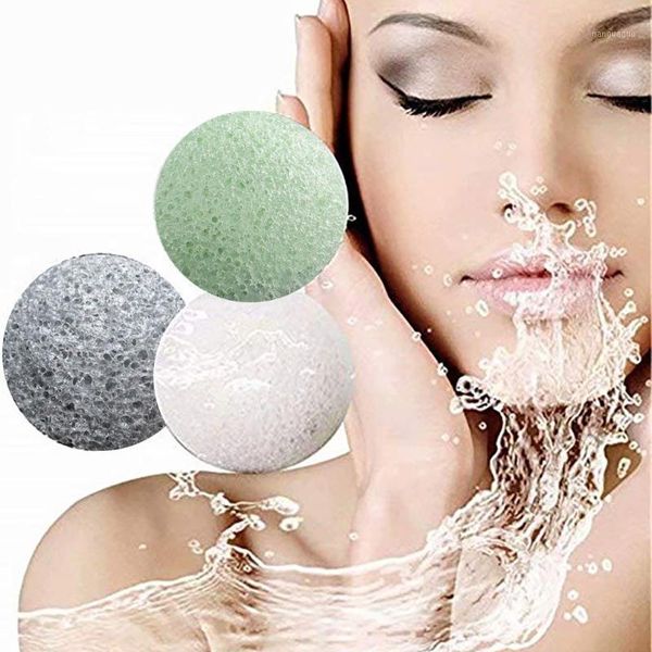 

natural konjac fiber face wash cleanse sponge puff exfoliator tools e12311