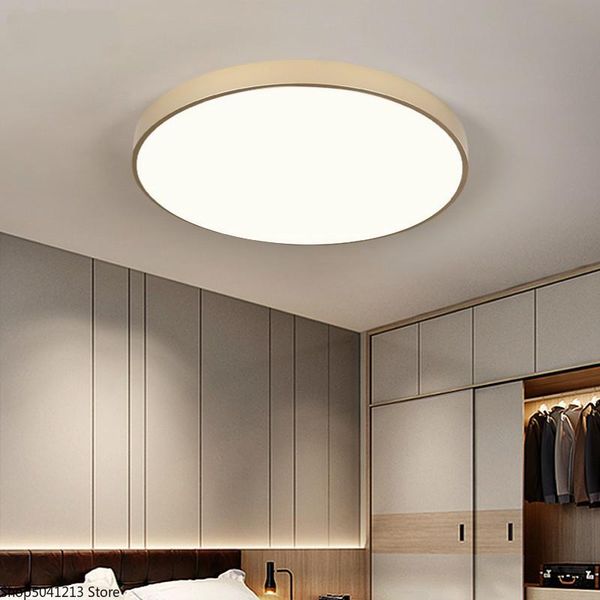 

ceiling lights gold ultra thin living room droplight lamp circular bedroom modern light super bright balcony study flush mount