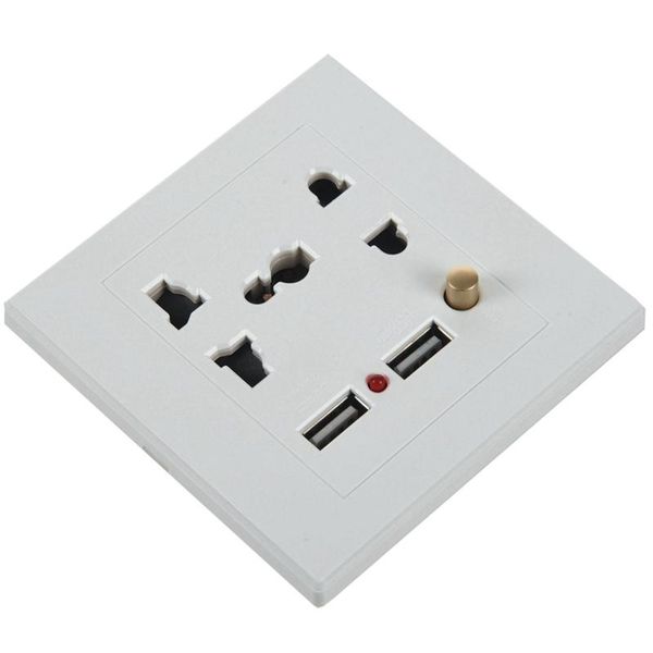 

smart power plugs 2.1a dual usb wall charger socket adapter universial outlet panel wite switch