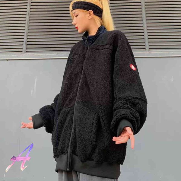 

men's and women's zip polar et, heavy coat, large, ce, Black;brown