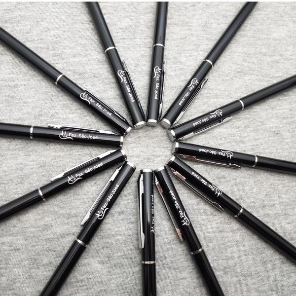 

metal pen custom with your name logo personalized wedding party gifts engraved wishe words ballpoint pens, Blue;orange