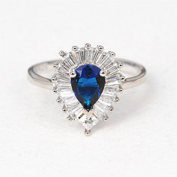 

wedding rings fashionable fashion woman silver ring classic delicate inlay zircon temperament female hand jewelry, Slivery;golden