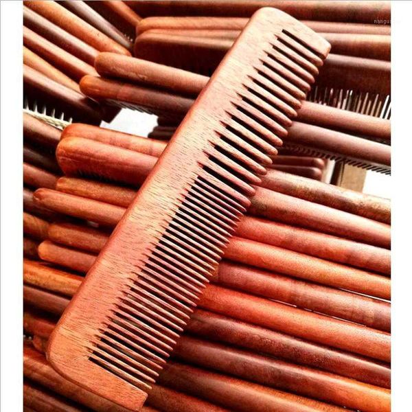 

sandalwood 2 in 1 men hair comb wide coarse fine toothed combination portable vintage head hairdressing styling tool1, Silver