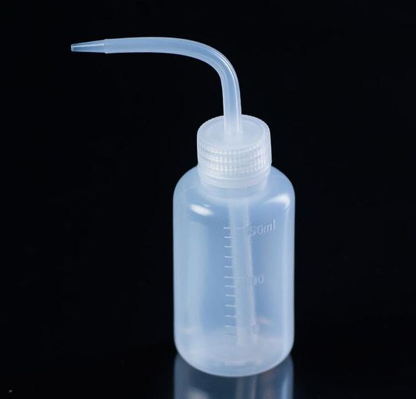 

storage bottles & jars 10pcs 150ml plastic squeeze bottle dispenser sauce liquid watering tattoo wash white bent tip clear labware