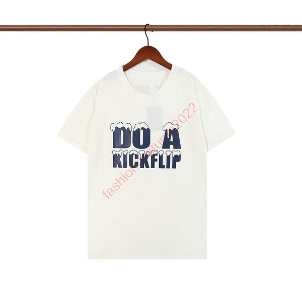

22 summer mens women designers do a kickflip t-shirt loose tees fashion man s casual shirt clothing street shorts sleeve clothes tshirts cr, White;black