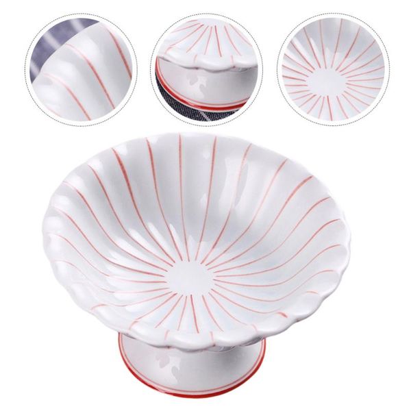 

dishes & plates 1pc ceramic fruit plate elegant standing pudding dish japanese style