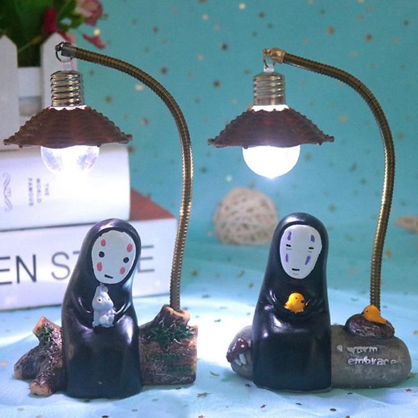 

faceless man led light miyazaki animation spirited away no face night lamp resin ornaments craft kids birthday gifts decorative objects & fi