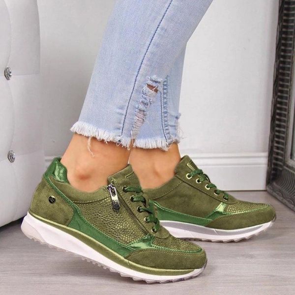 

2021 fashion girls sport shoes womens wedges sneakers vulcanize shoes sequins shake women woman footwear