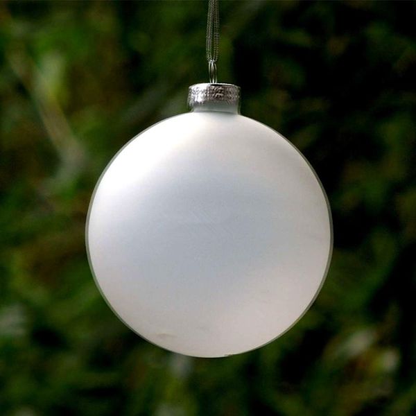 

party decoration 100pcs/pack diameter=8cm frosty white painting glass globe christmas tree decorated ball day pendant