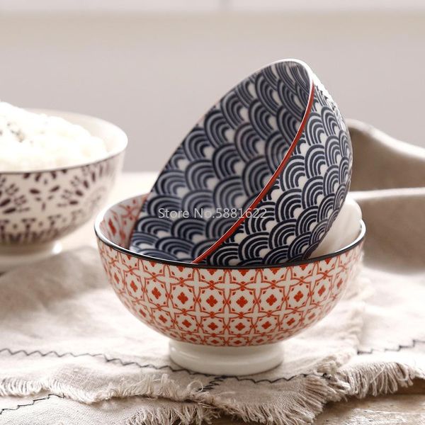

bowls nordic creative modern minimalist underglaze ceramic tableware household 4.5-inch anti-scald porridge soup millet rice bowl