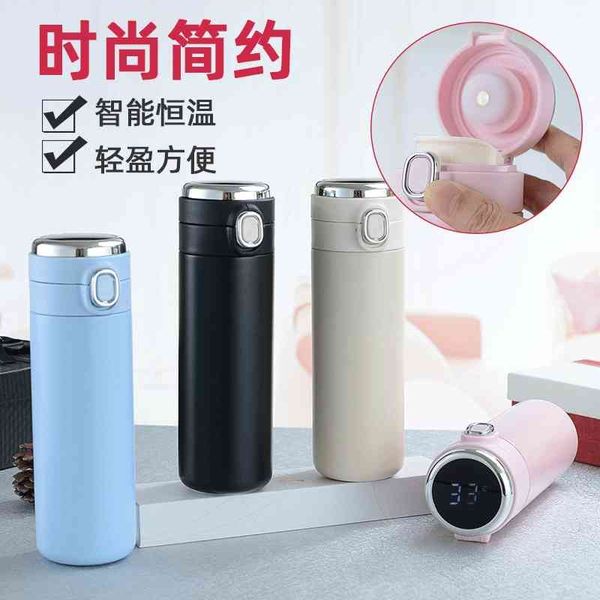 

intelligent gift double layer 304 stainless steel touch display business thermos cup