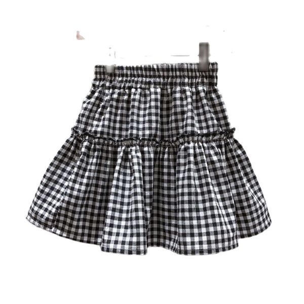 

children's short skirts female summer all-match girls plaid baby pettiskirt p4685 210622, Blue