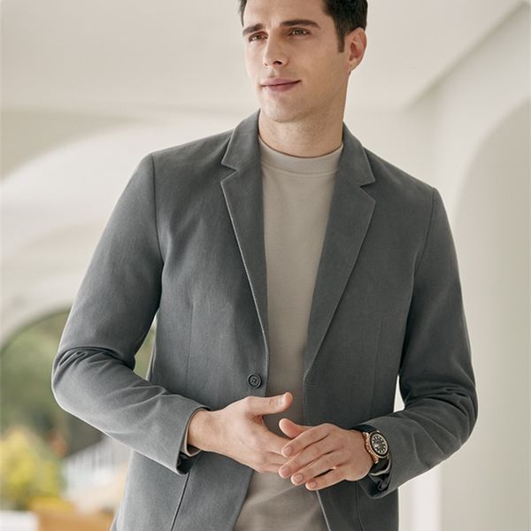 

qianzhihe coat men's spring and autumn new casual single west slim suit, White;black