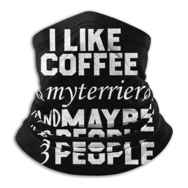 

scarves i like coffee my terrier and maybe 3 people 3d bandana face neck warmer soft fleece mask sport scarf funny lovers, Blue;gray