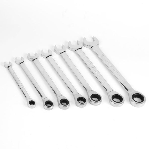 

7pcs torque ratchet wrench set universal key double-ended spanner open-ended auto car repair tools hand