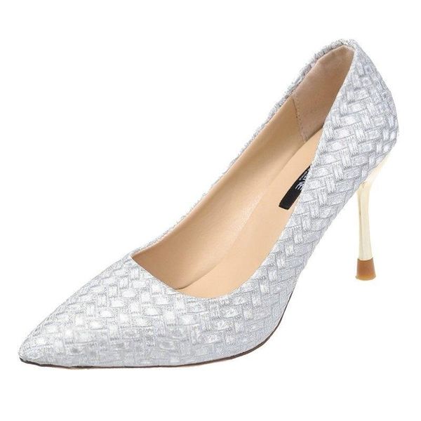 

dress shoes fashion 9cm high heels glitter slip-on pointed mary jane evening women pumps thin, Black