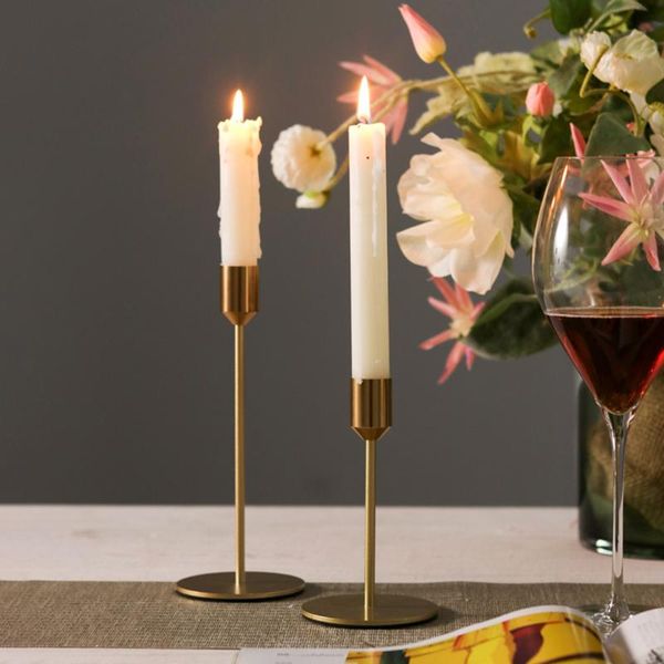 

candle holders retro gold metal candlestick taper decorative stand accesorries