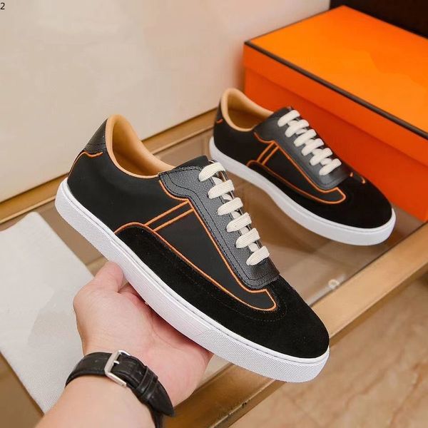 

guangzhou leather men's low-young blue orange outdoor leisure driving shoes color block mhjtt0002, Black
