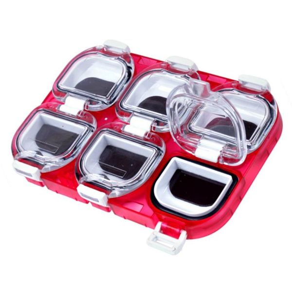 

magnetic waterproof 6 grid fishing hook fishhook storage accessories tackle boxes tool box