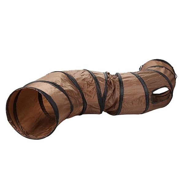 

cat toys pet tunnel play brown foldable 1 holes kitten toy bulk tube wy71407