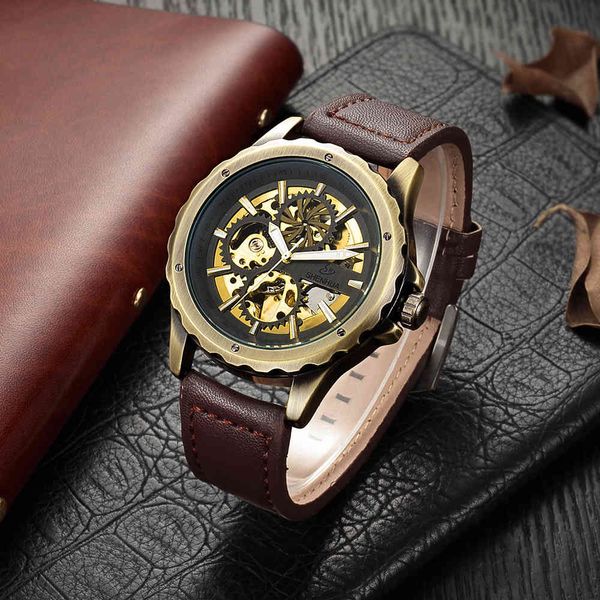 

watch shenhua men's excellent automatic movement mechanical taobao, Slivery;brown