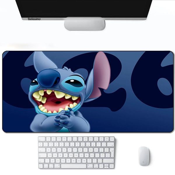 

mouse pads & wrist rests gaming computer desk mat cute mousepad stitch pad gamer accessories deskpad kawaii mausepad xxl 900x400 for laotop