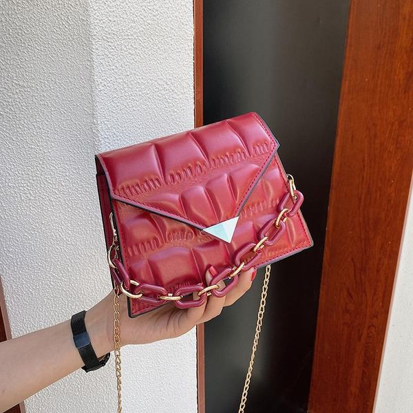 

storage bags brand women's shoulder bag 2021 retro casual handbag pu leather chain lady designer messenger