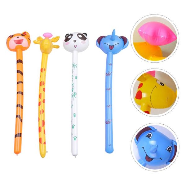 

party favor 4pcs animal inflatable toys balloon sticks children balloons props