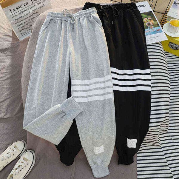 

fat mm large women's loose nine point plush leggings radish sports casual, Black