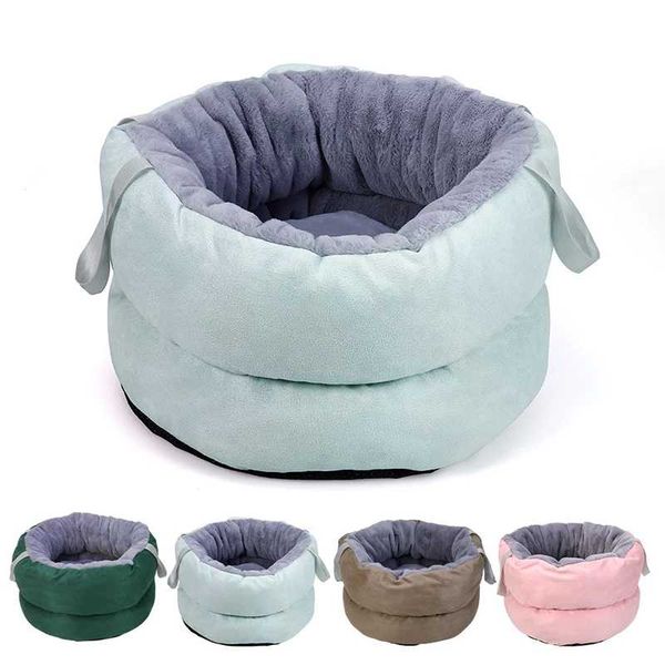 

cat beds & furniture 2021 pet basket dog bed house winter warm for puppy soft comfortable cushion sleep supplies