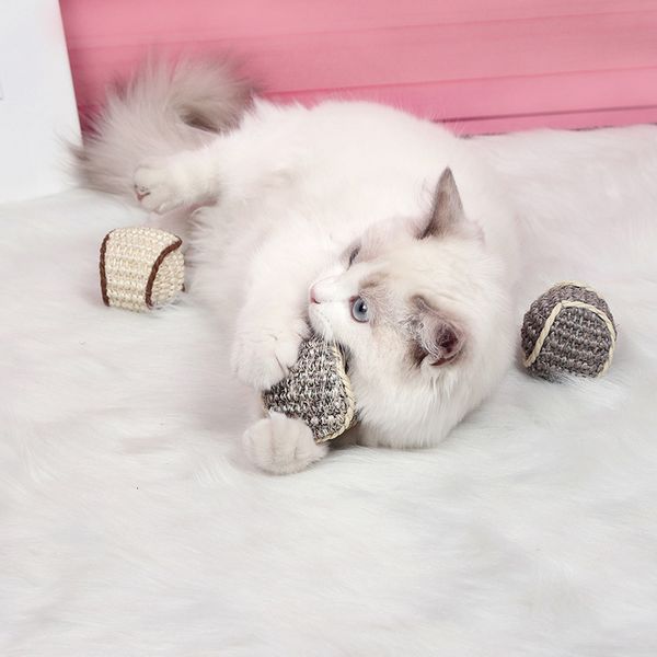 

sisal claw grinding knitting tease ball cat toys pet products