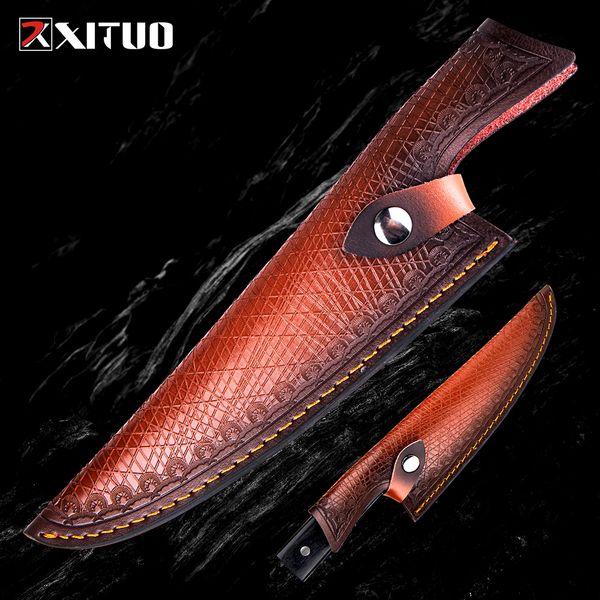 

luxury leather scabbard professional kitchen chef knife protective knife cover portable knife scabbard safe cover home&outdoor