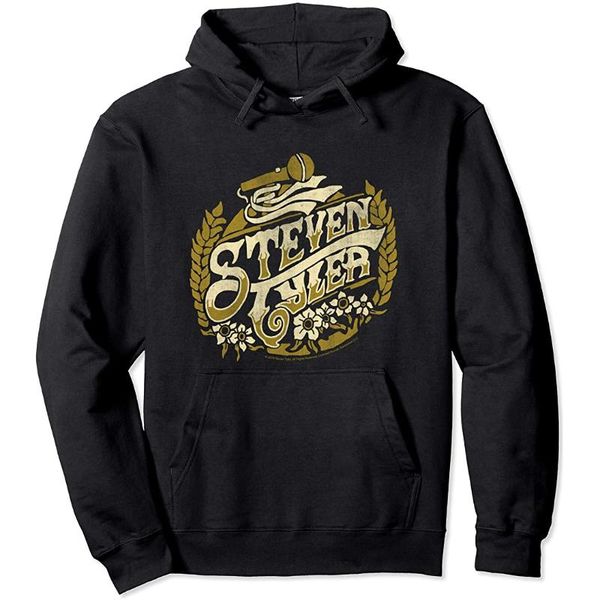 

men's hoodies & sweatshirts steven tyler emblem pullover hoodie, Black