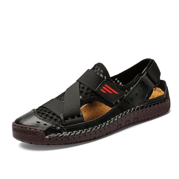 

sandals sandalias male flip shoes para deportivas mens ete zomer zapato men zapatos beach herren massage sandale breathable for, Black