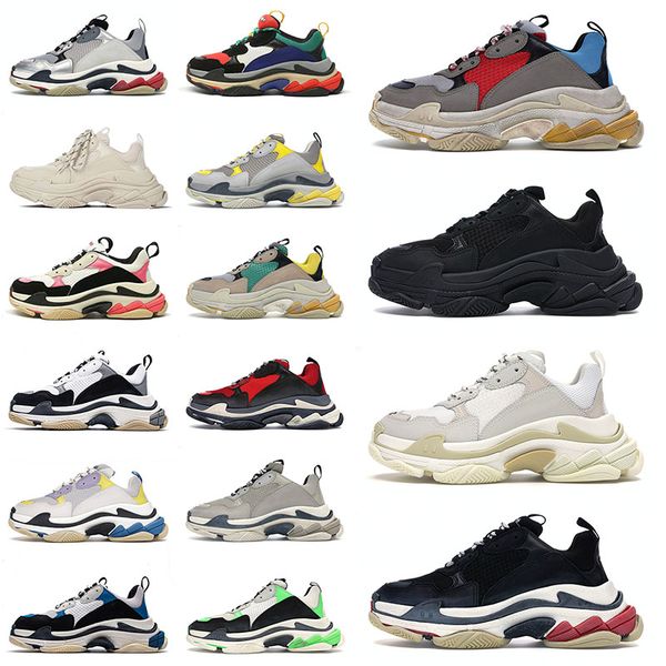 

platform sneakers triple s men women casual running shoes all white black paris 17 fw luxurys designers crystal bottom outdoor fashion comfo