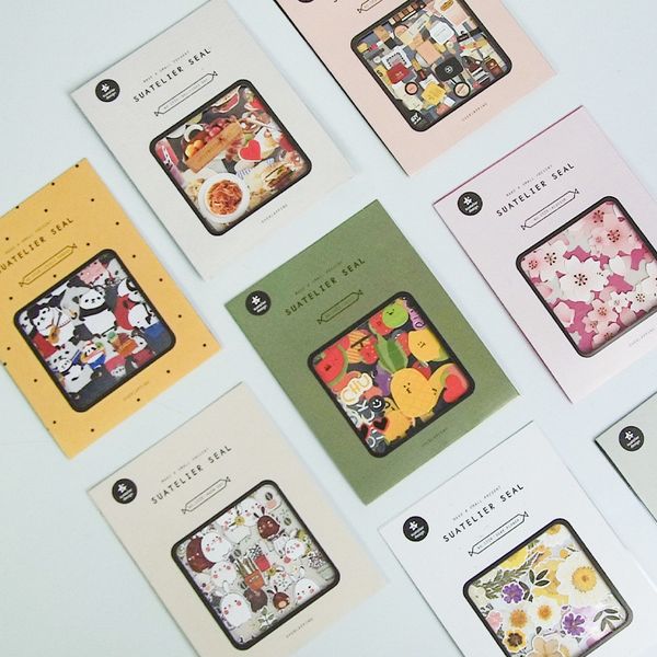 

1pack diary decoration cute school supplies transparent cartoon pattern nice gift for diy scrapbook art paper sticker bag