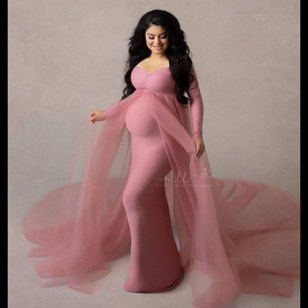 

maternity dresses pgraphy props shoulderless pregnancy long dress for pregnant women maxi gown baby showers p shoot c3, White
