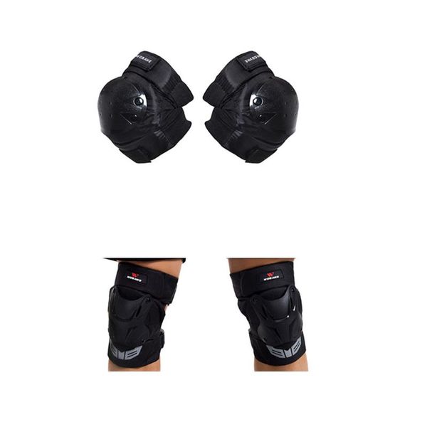 

elbow & knee pads cycling racing protection gears for drop resistance kneepad mtb support downhill rodillera motorcycle protect, Black;gray