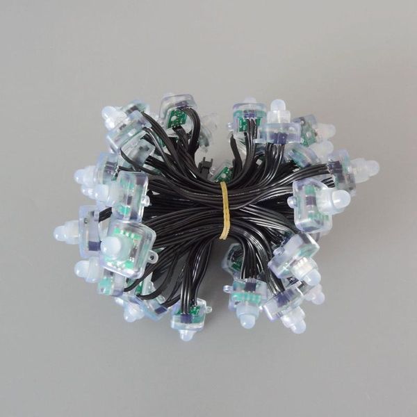 

500pcs/lot ws2811 led pixel module light dc5v ip68 waterproof full color for signage 50pcs/string black wire cable modules