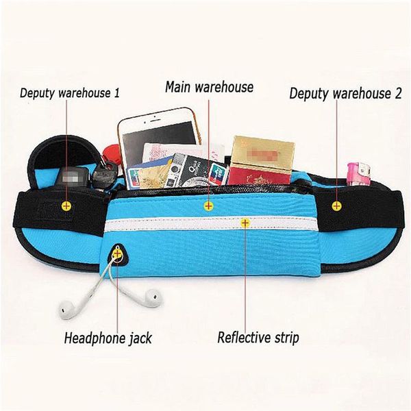 

summer sports waterproof belt bag outdoor casual running personal multifunctional waist zipper phone pocket bags