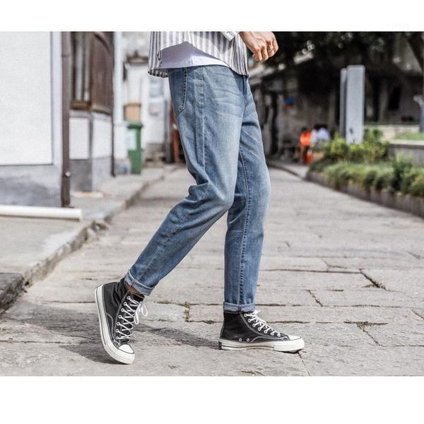 

jeans men homme denim 2021 arrival autumn fast fashion classic style slim fit men's, Blue