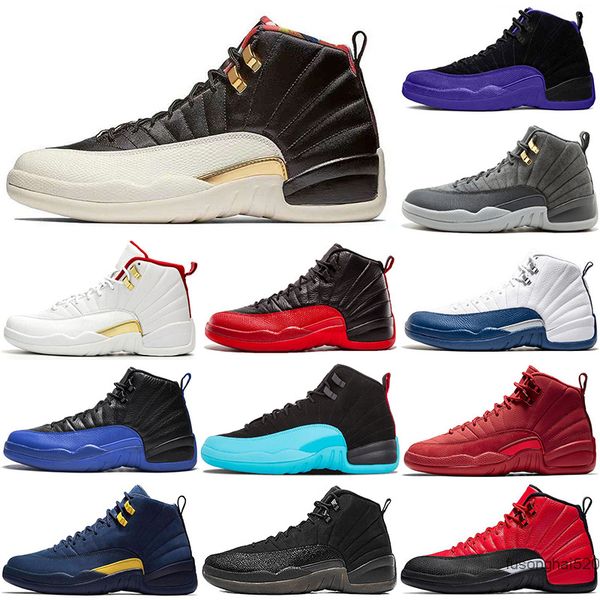 

2022 2021 retro men 12 12s basketball shoes black purple blue stone cny dark concord fiba flu game gym red michigan o-black taxi the master