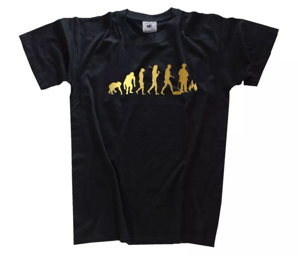 

gold edition fireman ii fireman voluntary evolution t-shirt s-xxxl, White;black