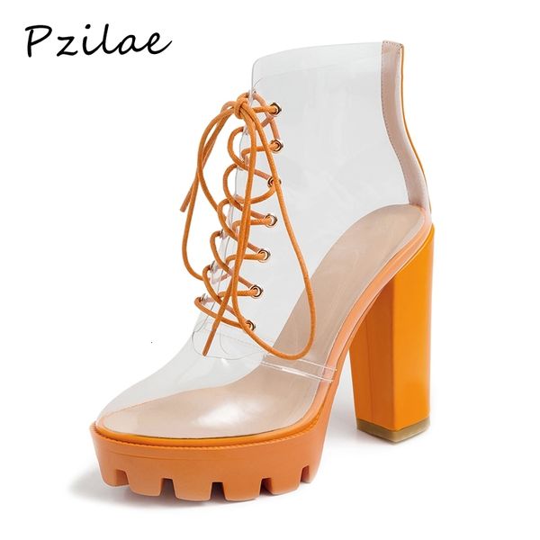 

2021 new ankle for women rain boots fashion super high heels woman cross-tied summer shoes qboc, Black